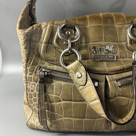 Coach #15260 Madison Audrey Embossed Leather Satchel Bag - Picture 2 of 14